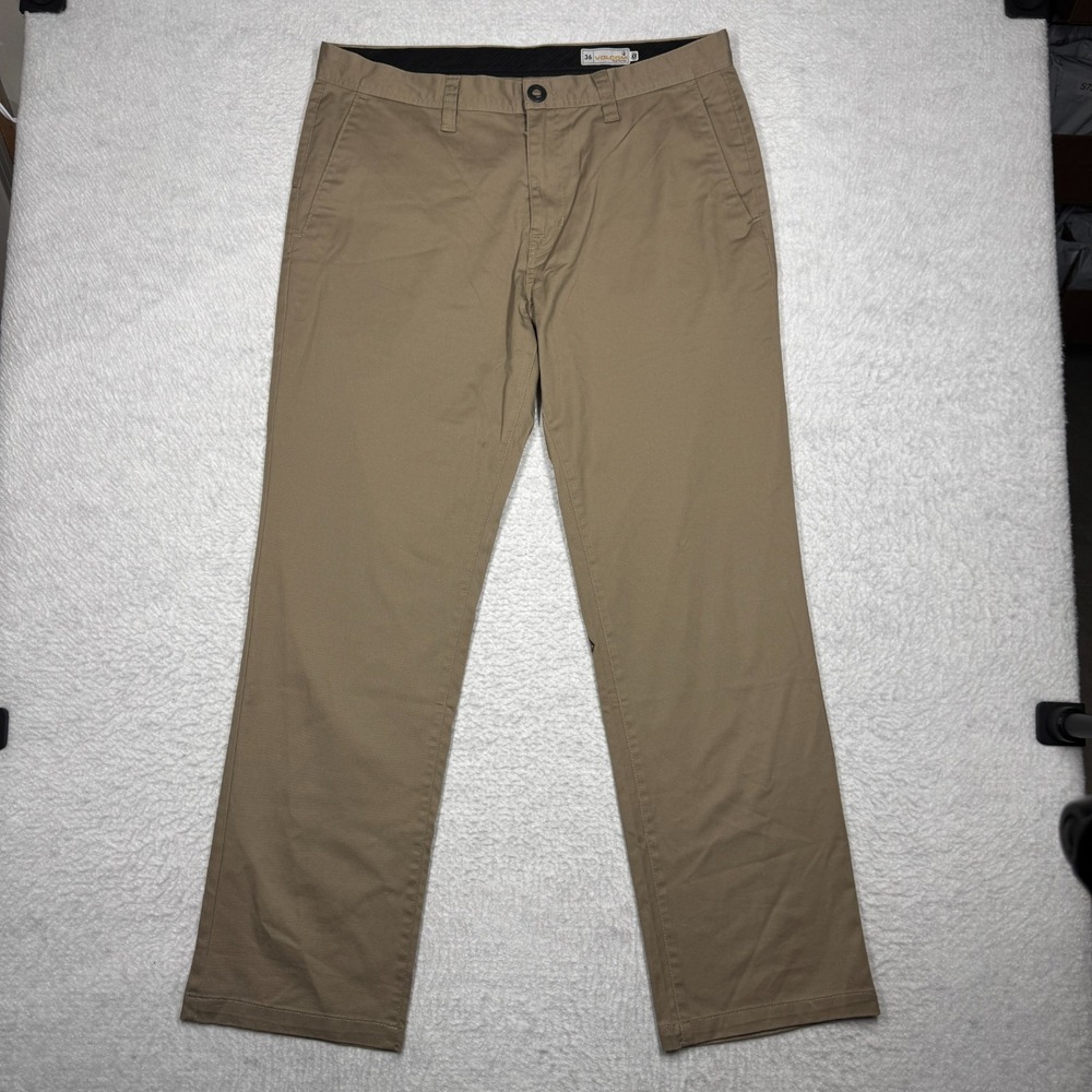 NWT Volcom True To This Straight Khaki Chino Pants Men's Size 36x32